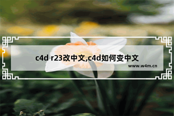 c4d r23改中文,c4d如何变中文
